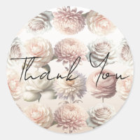 Peachy Pink Creamy White Flowers Floral Wedding