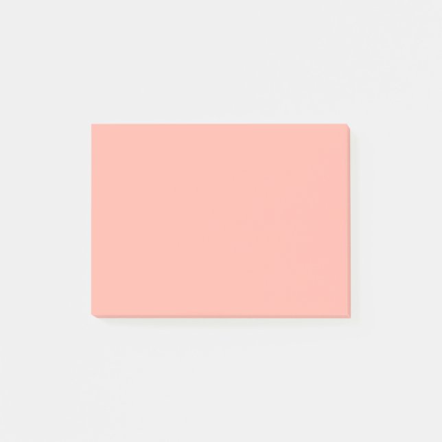 Peachy Pink Solid Colour Post-it Notes (Front)