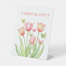 Peachy Watercolor Tulips Floral 