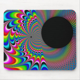 Peackock A Delic - Fractal Art Mouse Mat
