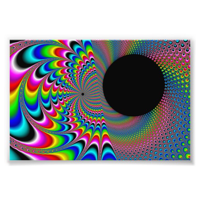 Peackock A Delic - Fractal Art Photo Print (Front)
