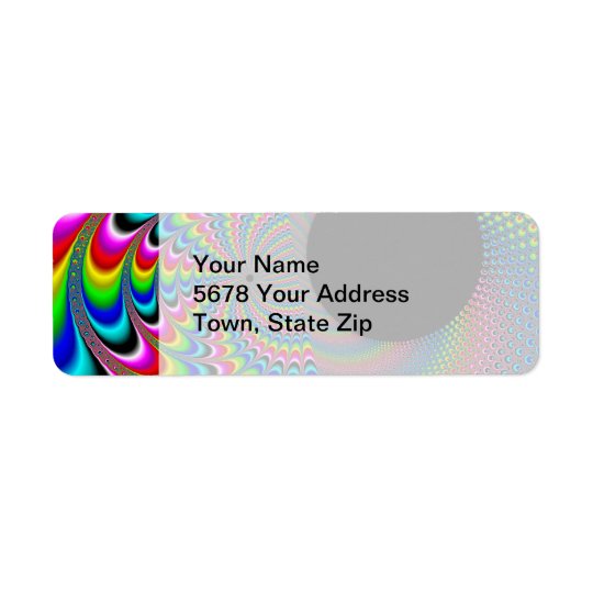 Peackock A Delic - Fractal Art Return Address Label