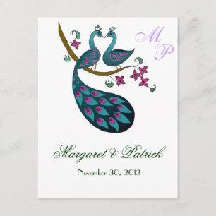 Peacock -1 Save the Date notecard