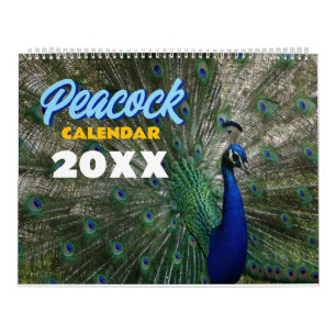 Peacock 2027 Wall Photo Calendar