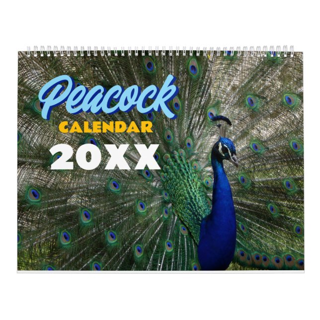 Peacock 2027 Wall Photo  Calendar (Cover)