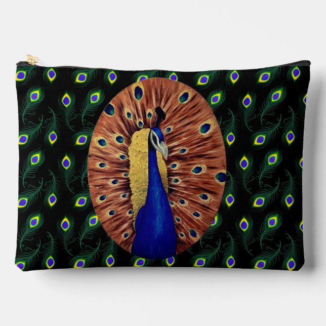 Peacock Accessory Pouch (Front)