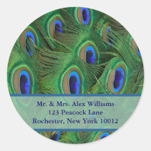 Peacock Address or Save the Date Label