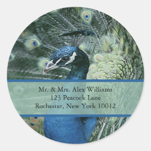 Peacock Address or Save the Date Labels