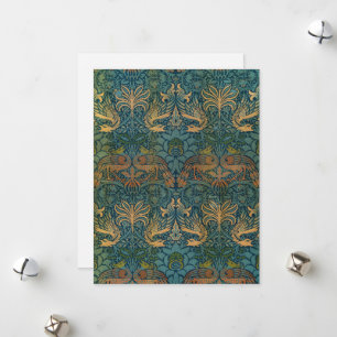 Peacock and Dragon, 1878 by William Morris Holiday Card