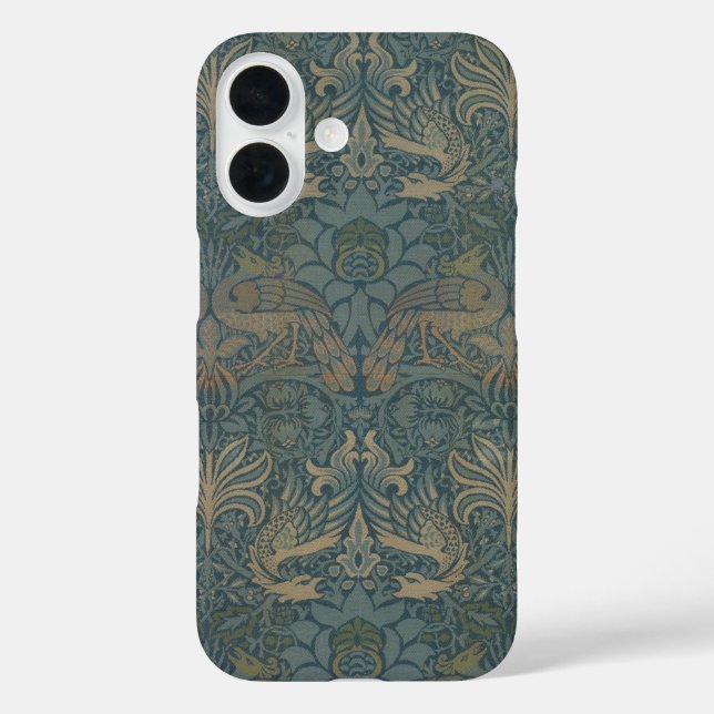 Peacock and Dragon by William Morris Case-Mate iPhone Case (Back)