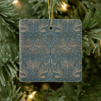 Peacock and Dragon by William Morris Ceramic Ornament