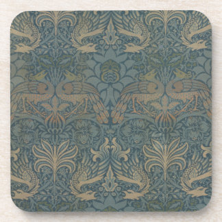 Peacock and Dragon by William Morris Coaster