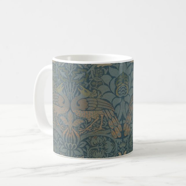 Peacock and Dragon by William Morris Coffee Mug (Front Left)