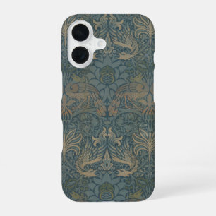 Peacock and Dragon by William Morris iPhone 16 Case