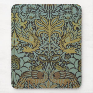 Peacock and Dragon (by William Morris) Mouse Mat