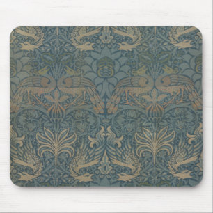 Peacock and Dragon by William Morris Mouse Mat