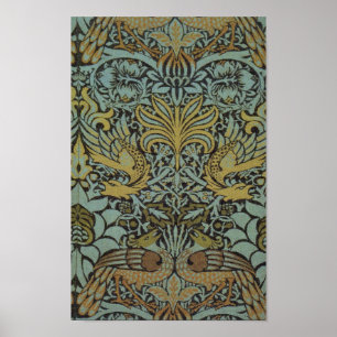 Peacock and Dragon (by William Morris) Poster