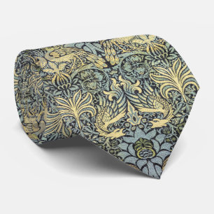 Peacock and Dragon by William Morris Tie