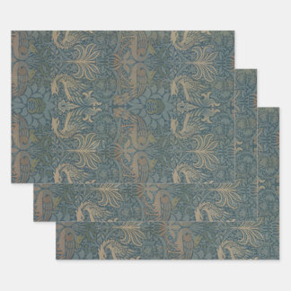 Peacock and Dragon by William Morris Wrapping Paper Sheet