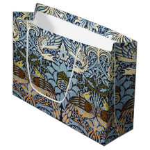Peacock and Dragon, William Morris Large Gift Bag