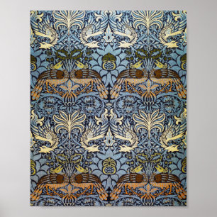 Peacock and Dragon, William Morris Poster