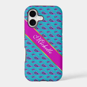 Peacock and Magenta Paisley Pattern