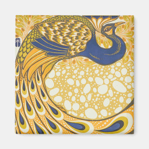 Peacock Antique Vintage Colorful Magnet