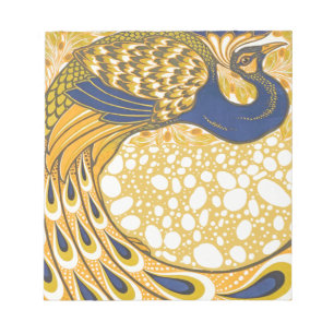 Peacock Antique Vintage Colourful Notepad