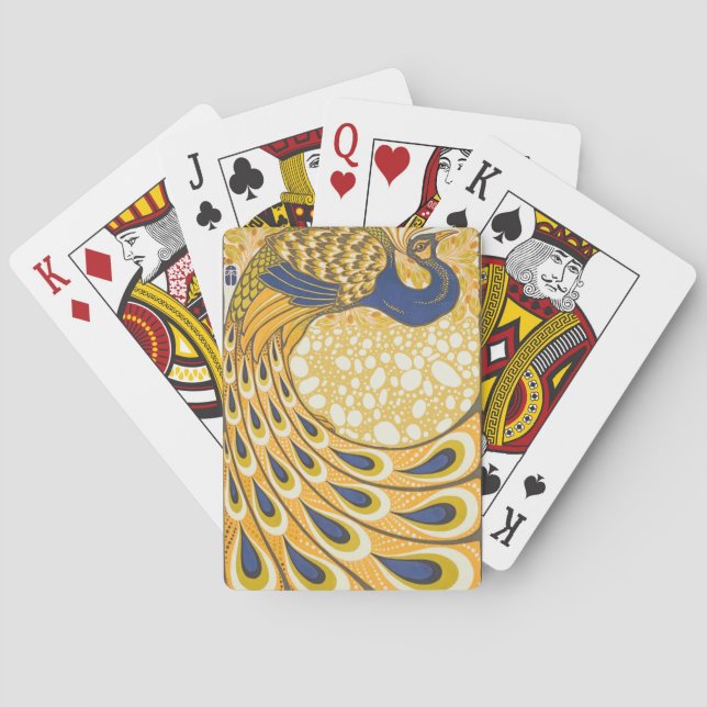 Peacock Antique Vintage Colourful Playing Cards (Back)