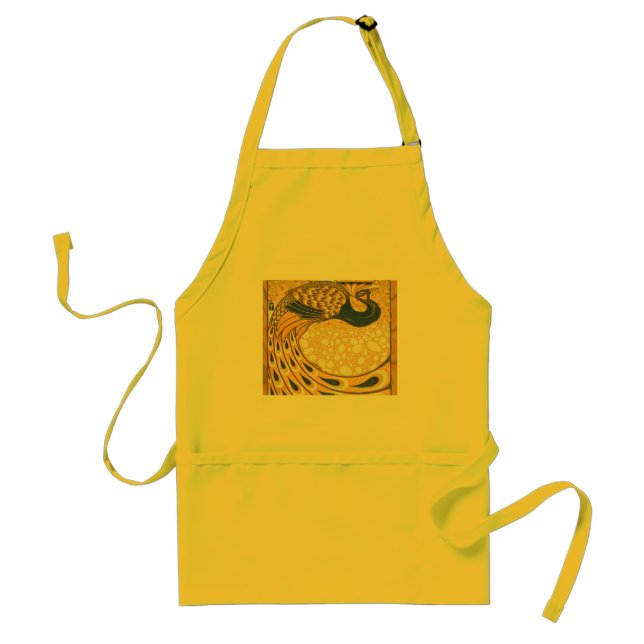 Peacock Antique Vintage Colourful Standard Apron (Front)