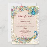 Peacock Arabian pattern Indian wedding details