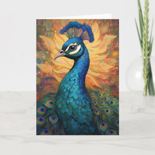 Peacock Art Card