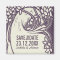 Peacock art deco violet and ivory save the date