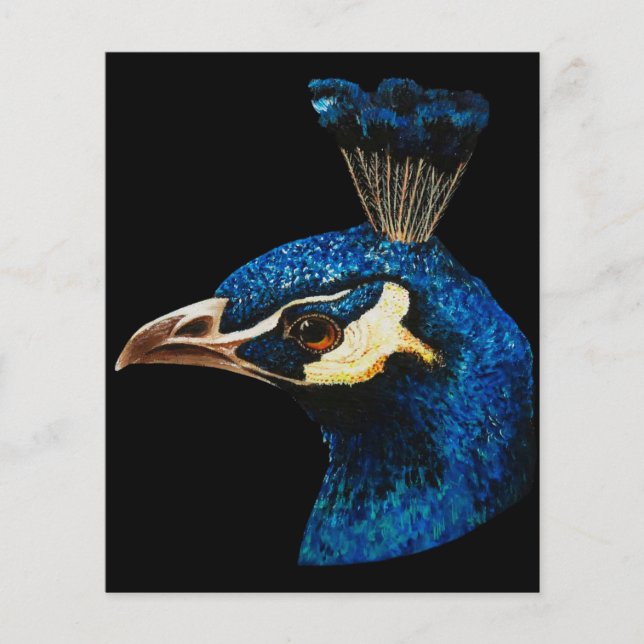 Peacock Art Design | Gift for Animal Lover Flyer (Front)