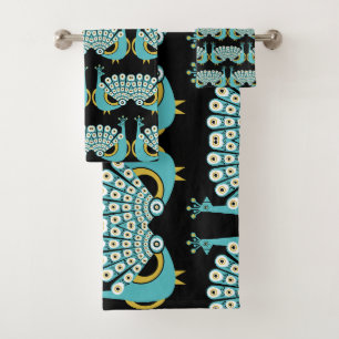 Peacock Art Home Accessories Bath Towel Set