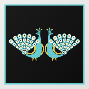 Peacock Art Home Accessories Window Cling