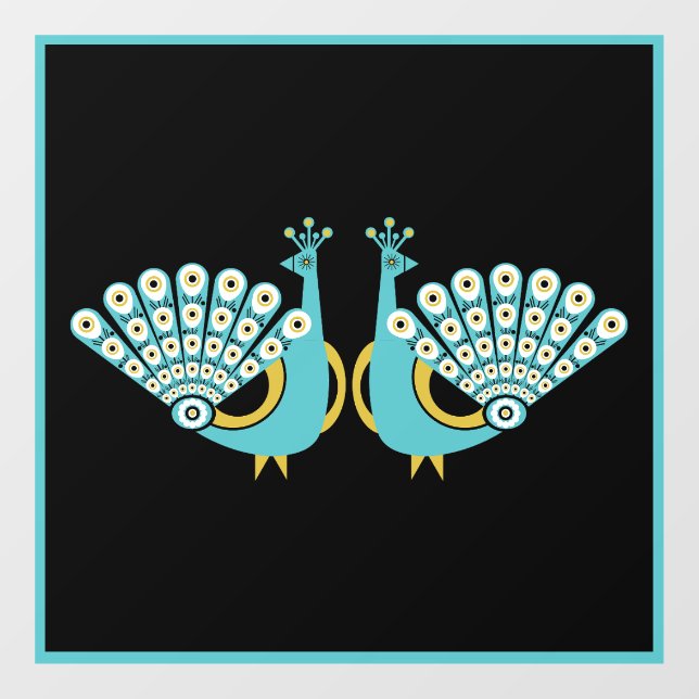 Peacock Art Home Accessories Window Cling (Sheet)