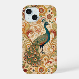 Peacock Art Morris Style iPhone 15 Case