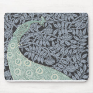 Peacock Art Nouveau Bird Classic Mouse Mat