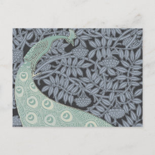 Peacock Art Nouveau Bird Classic Postcard