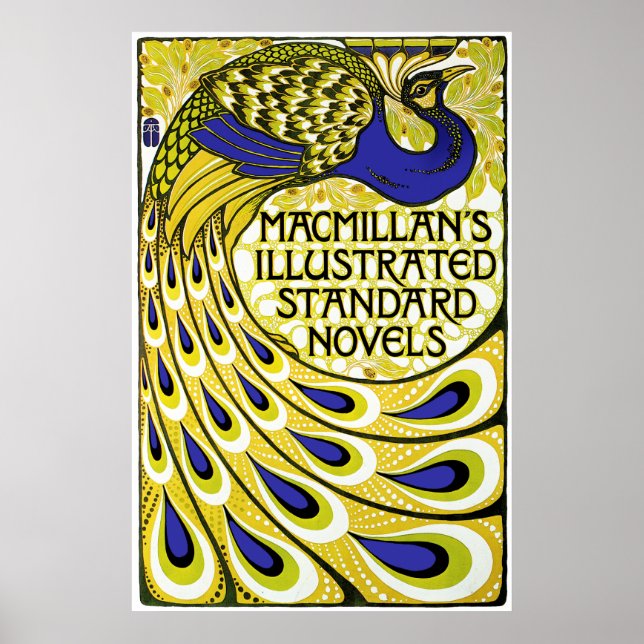 Peacock  Art Nouveau Poster Print - Vintage (Front)
