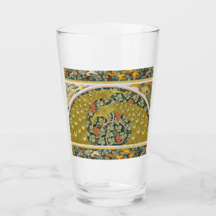 Peacock Art Nouveau Style round intricate design Glass