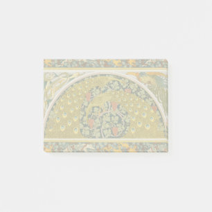 Peacock Art Nouveau Style round intricate design Post-it Notes