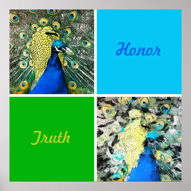 Peacock Art Poster (Front)