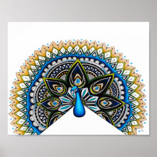 Peacock Art Poster