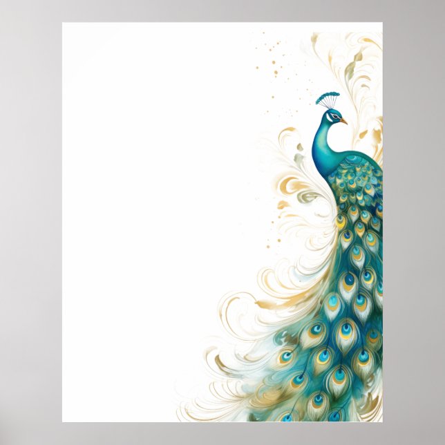 Peacock Background Poster (Front)