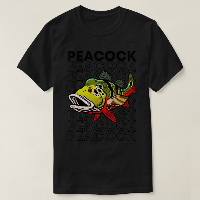Peacock Bass 80's Style Monster Fish Keeper T-Shir T-Shirt (Design Front)