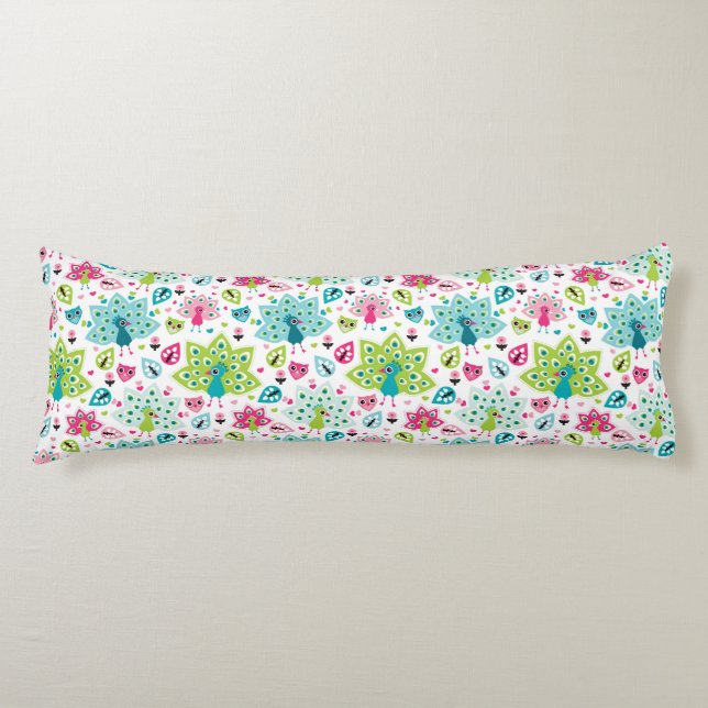 peacock bird and owl body cushion (Front)