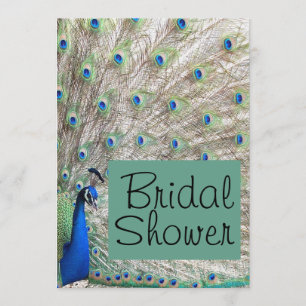 Peacock Bird Bridal Shower Invitation