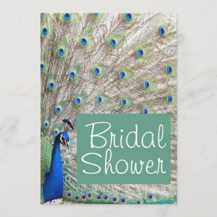 Peacock Bird Bridal Shower Invitation